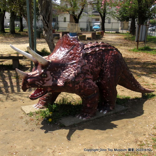 中島公園のミニサイズ トリケラトプス